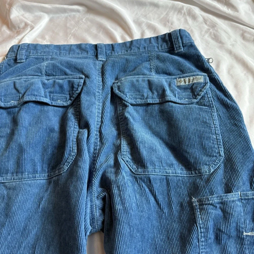 Vintage Y2K Columbia‎ Sportswear Mens 34x32 Blue Corduroy Outdoor Pants